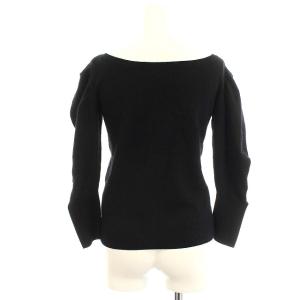 GRACE CONTINENTAL 17AW ニット カットソー 長袖 パフスリーブ 36 S 黒 ブラック