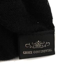 GRACE CONTINENTAL 17AW ニット カットソー 長袖 パフスリーブ 36 S 黒 ブラック