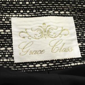 Grace Class スーツ セットアップ スカート ひざ丈 フリンジ ノーカラー 36 ブラック