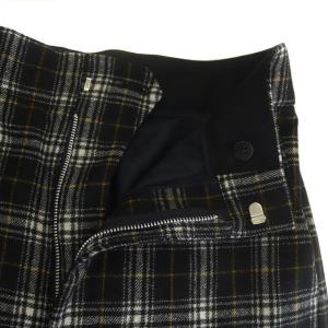 Drawer タータンチェックワイドパンツ ウール カシミヤ混 シルク 36 マルチカラー