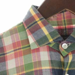 COMME des GARCONS HOMME PLUS AD2007 カジュアルシャツ コットン チェック 長袖 S マルチカラー