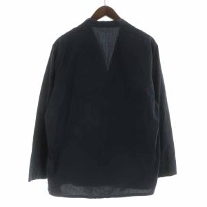 COMOLI タイプライターシャツジャケット コットン ポケット 長袖 1 S 紺 ネイビー