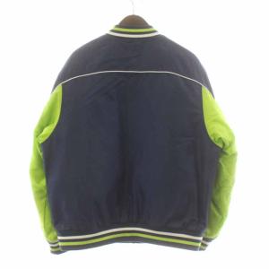 Supreme 20FW Contrast Script Varsity Jacket スタジャン M 紺
