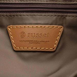 russet トートバッグ ショルダーバッグ 2way ナイロン レザー 総柄 ネイビー レッド