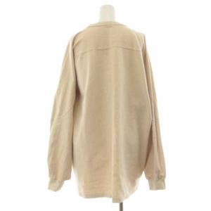 Shinzone ホッケーステッチプルオーバー スウェット トレーナー 長袖 F ベージュ