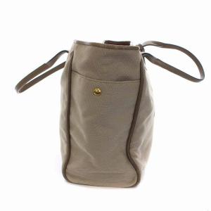 LOEWE ヘリテージ スモール トートバッグ キャンバス レザー ベージュ ブラウン