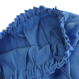 ANAYI 21SS ワイドパンツ イージー サテン 38 M 青 ブルー