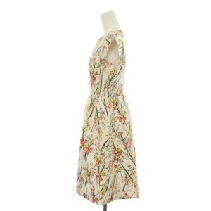 TOCCA ワンピース フレア ミニ 花柄 半袖 0 マルチカラー