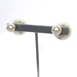 Dior トライバル ボール ピアス フェイクパール 白