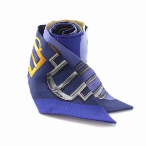 HERMES ツイリー スカーフ Bouclerie d Attelage アトラージュのバックル シルク ブルー