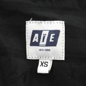 NEPENTHES AIE シャツ 長袖 ストライプ 花柄 XS 黒 ブラック