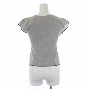 CHANEL カットソー プルオーバー 半袖 N°5 ココマーク レース シアー  38 白 黒