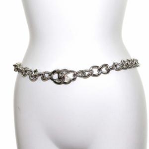 CHANEL 96A チェーンベルト ココマーク ターンロック メタル シルバー