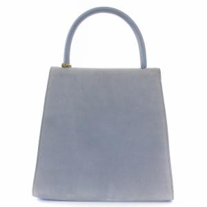 CELINE ハンドバッグ トートバッグ ストラップ スエード レザー ライトブルー