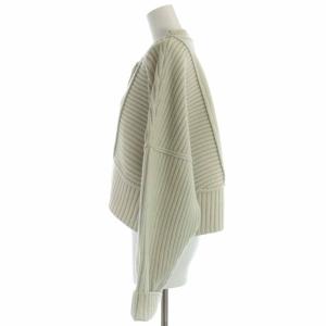 ENFOLD 22SS ウールリブショートカーディガン ニット 長袖 38 ライトグレー