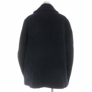 DANTON WOOL MOSSER CORT ショールカラージャケット くるみボタン ロゴ 38 ネイビー