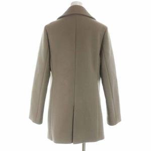 ANAYI 21AW スーパー140リバーメルトンPコート ウール 金ボタン 36 茶