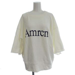 スウェット 半袖 トレーナー ロゴ F ホワイト