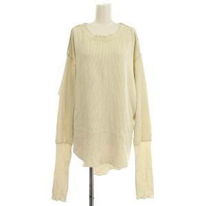 サーマル カットソー ワッフル ロンT 長袖 F アイボリー