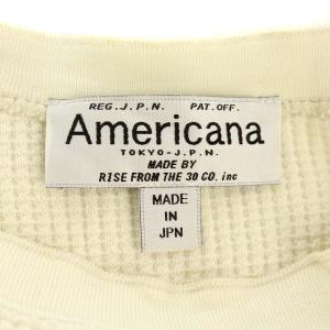AMERICANA サーマル カットソー ワッフル ロンT 長袖 F アイボリー