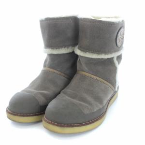 TORY BURCH ショートブーツ スエード 牛革 5 22cm グレージュ 33138334