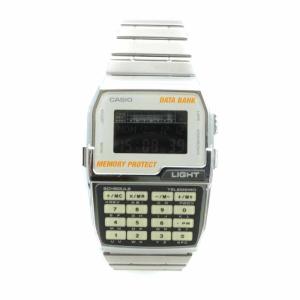 CASIO DATABANK 腕時計 デジタル クォーツ 計算機付き シルバー