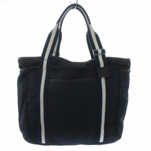 Orobianco トートバッグ ハンドバッグ ロゴ レザー ナイロン イタリア製 ネイビー