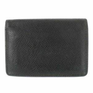 タイガ オーガナイザー ドゥ ポッシュ カードケース 名刺入れ 二つ折り レザー 黒 ブラック M30512