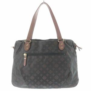 russet トートバッグ ハンドバッグ ナイロン モノグラム グレー ピンク