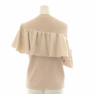 Diagram GRACE CONTINENTAL 22SS ギャザーフリルニットトップ カットソー ノースリーブ 36 S ピンクベージュ 0322243084