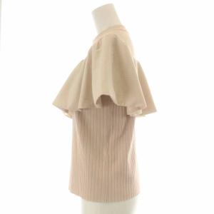 Diagram GRACE CONTINENTAL 22SS ギャザーフリルニットトップ カットソー ノースリーブ 36 S ピンクベージュ 0322243084