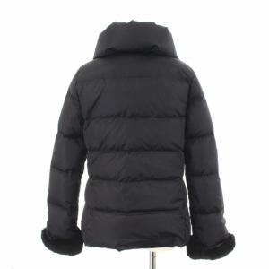 SHIPS LIMONTAナイロン レッキスファー ダウンジャケット 38 ネイビー