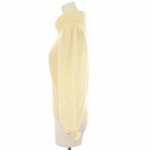 M'S GRACY 19SS タートルネック ニット セーター 袖リボン バルーンスリーブ 38 アイボリー