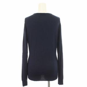 JOHN SMEDLEY ニット セーター ウール 長袖 M ネイビー