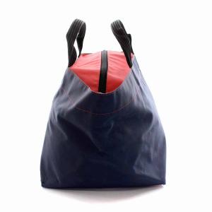 Hervé Chapelier 舟型 トートバッグ ナイロン ネイビー レッド
