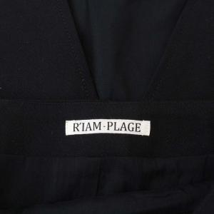 Plage RIAM 19AW バックシャン ストレッチタイトスカート ロング 36 S 黒 ブラック