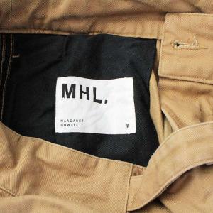 MHL. チノパン タック ストレート ボタンフライ 麻 リネン混 2 M ベージュ