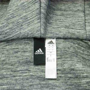 adidas ZNE ストームヘザーフーディー ジップアップパーカー スウェット 長袖 ロゴ M グレー