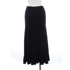 Theory 20AW EVIAN STRETCH LINEAR KNIT SKT ニットフレアスカート ブラック
