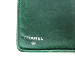 CHANEL マトラッセ ココマーク 長財布 小銭入れ 二つ折り 12番台 グリーン