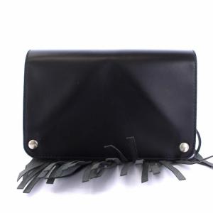 COMME des GARCONS CDG Wallet Fringe 二つ折り財布 フリンジ レザー 黒 ブラック