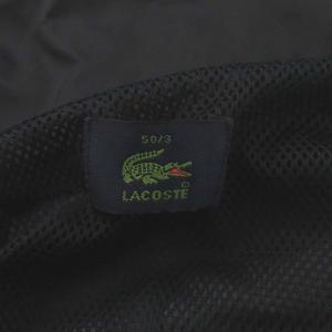 LACOSTE コート ロング丈 フード 50/3 L 黒 ブラック