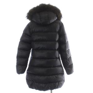 DUVETICA ロングコート ジップアップ ファー 38 ブラック