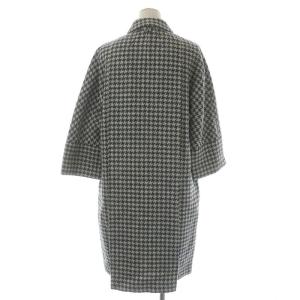 BLACK FLEECE BY Brooks Brothers ステンカラーコート ロング 千鳥柄 ウール 黒 ブラック グレー