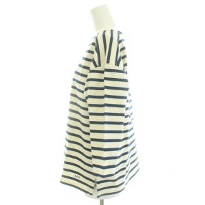 A.P.C. バスクシャツ カットソー ボーダー ボートネック 長袖 S ホワイト ブルー