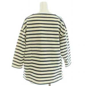 A.P.C. バスクシャツ カットソー ボーダー ボートネック 長袖 S ホワイト ブルー