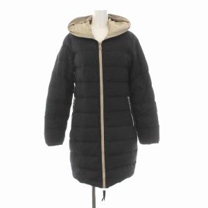 ACE ダウンジャケット コート ロング ジップアップ ウール 38 ダークグレー