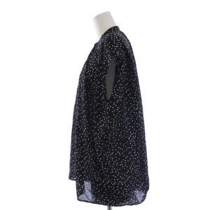 JOURNAL STANDARD 22SS 80ローンタックシャツ ブラウス シャツ フレンチスーブ ドット 水玉 黒 ブラック 白 ホワイト 22050400904210