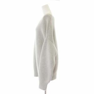 Deuxieme Classe ニット セーター チュニック丈 Vネック ウール 長袖 F グレー