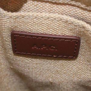 A.P.C. SAC HELENE SMALL 21P ショルダーバッグ バケツ型 総柄 茶 ブラウン